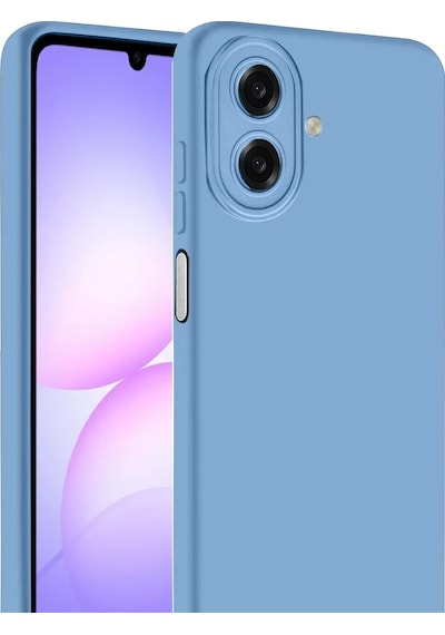 Mey İthalat Samsung Galaxy Uyumlu - A07 4g Nano İçi Kadife Silikon - Mavi