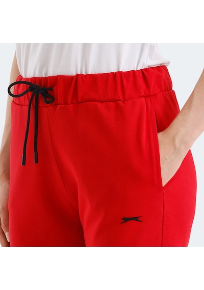 Slazenger VETERAN Kadın Cepli Kırmızı Eşofman Altı