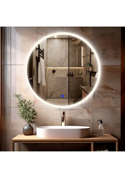 Orbit Led'li Kumlamalı Lavabo & Banyo Aynası Dokunmatik Sensörlü 70 X 70 Günışığı