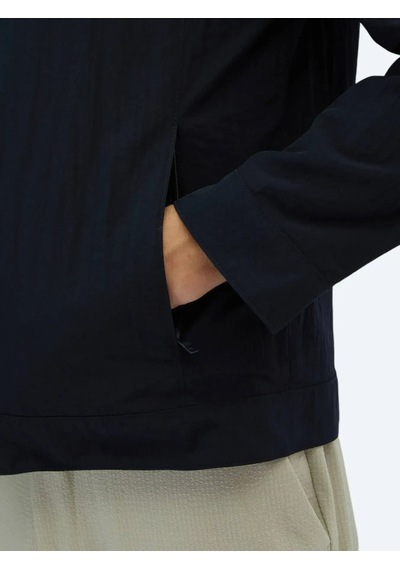 Kip Lacivert Regular Fit Gizli Kapüşon Casual Dokuma Çift Taraflı Mont Lacivert