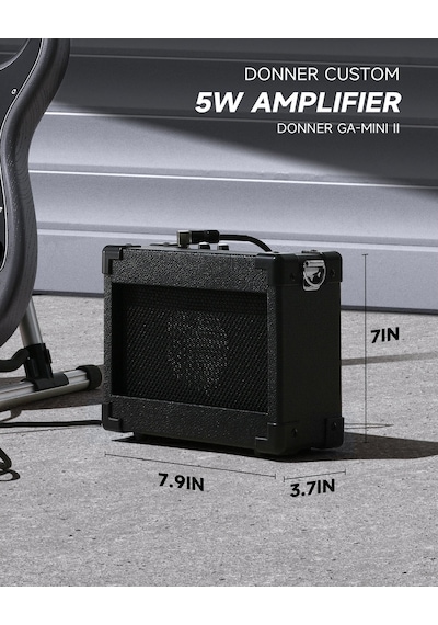 Donner Dst-80 St Elektro Gitar Seti Matton Black