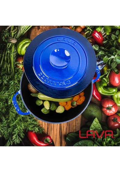 Lava Döküm Yuvarlak Tencere Döküm Demir Kapak Experience Serisi Çap( )28cm
