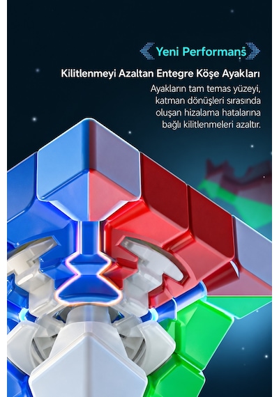 Qiyi M Pro 4x4 Manyetik Hız Küpü Stickerless Profesyonel Zeka Ve Akıl Küpü 2024 - 5,85 Cm