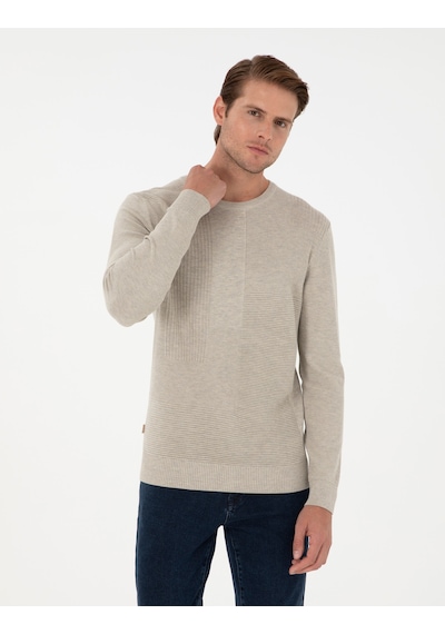 Pierre Cardin Erkek Kum Melanj Kazak /triko 50296457-vr123 Kum Melanj