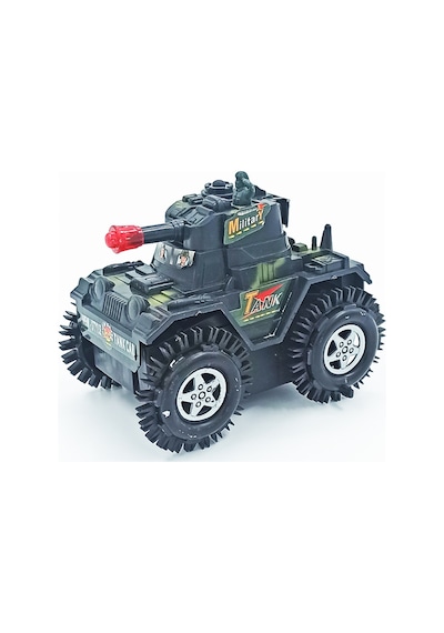 Takla Atan Pilli Işıklı Çılgın Tank 12Cm Oyuncak Takla Atan Tank