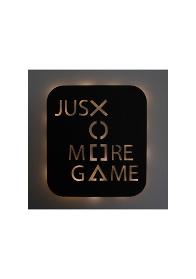 Led Işıklı Just More Game Dekoratif Tablo Oyun Odası Duvar Dekorlu Gece Lambası Sarı - 737261209 Sarı