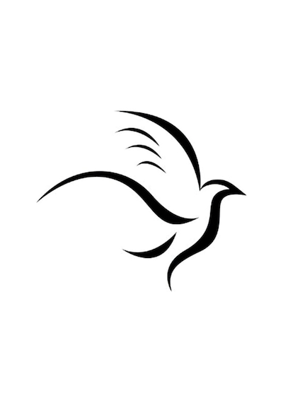 Uçan Kuş Tasarım Oto Sticker Siyah 15 12 Cm