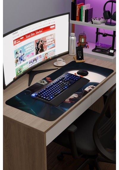 Hu Tao Genshin Impact Anime Gacha V3 - 90x40 Xxl Gaming Mouse Pad Fare Altlığı