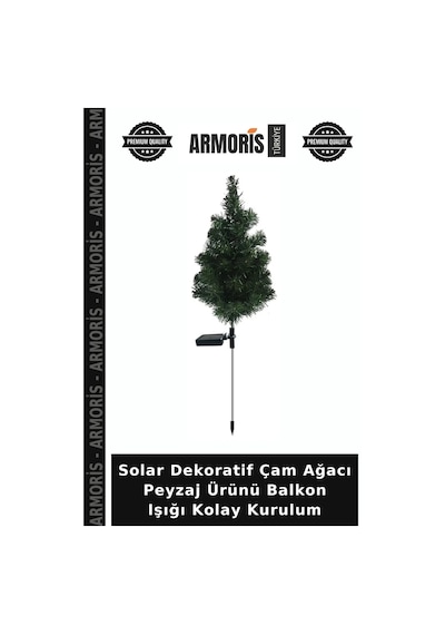 Solar Dekoratif Çam Ağacı Peyzaj Ürünü Balkon Işığı Kolay Kurulum Diğer