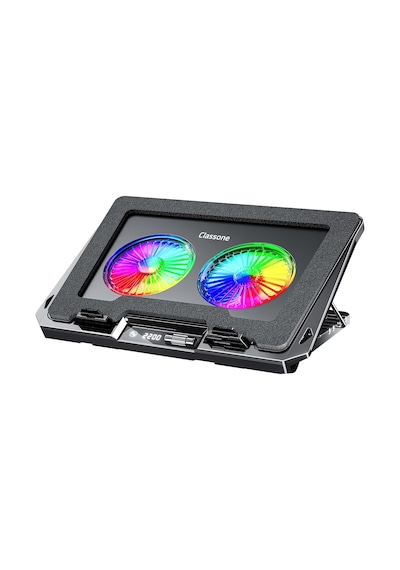 Gt102 Gaming Laptop Soğutucu, 2200rpm, Rgb Işıklı, Led Display, Notebook Soğutucu Stand