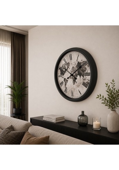 Siyah Atlas 60 X 60 Cm Metal Duvar Saati Diğer