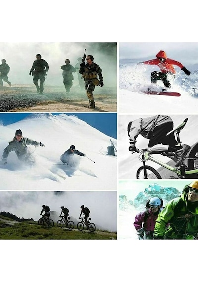 Tezzgelsin Unisex Rüzgar Geçirmez İçi Termal Polar Kayak Maskesi Bisikletçi Maskesi Motorcu Maskesi Siyah