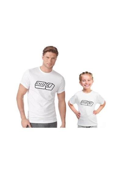 Baba Oğul Kız Ctrl+C Ctrl+V Kombini Tişört Giyim (544653666)