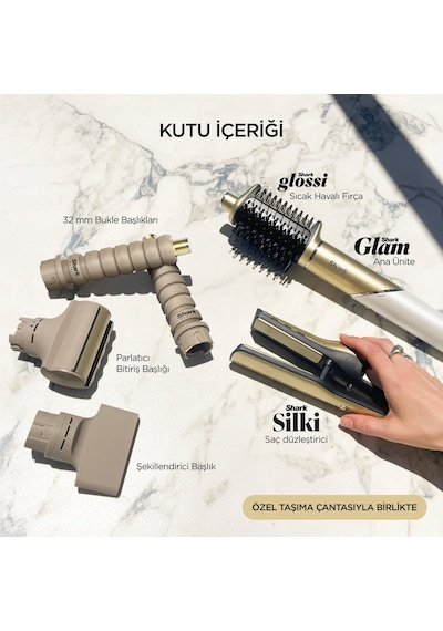 Shark Glam HD6051SEU 5in1 Saç Şekillendirme Seti