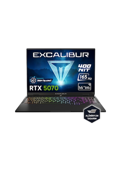 Casper Excalibur G915 AI G915.356H-DF70R-C Core Ultra 7-356H 32 GB 1 TB RTX5070 16" W11P Dizüstü Bilgisayar