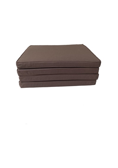 Koton Antrasit Fitilli 54x45 Cm Ölçüsünde 4 Parça Sandalye Koltuk Minder Seti Antrasit