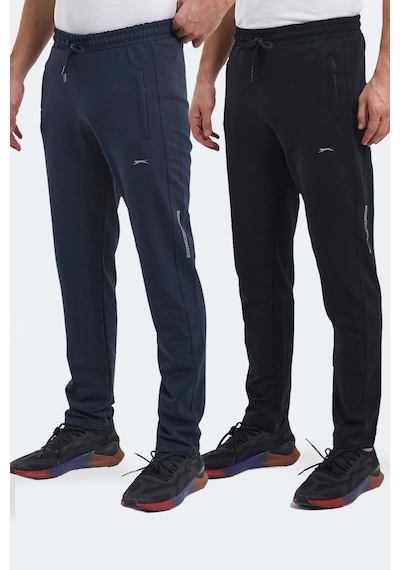 Slazenger Olıva 2 Li Set Erkek Siyah - Lacivert Eşofman Altı Siyah - Lacivert