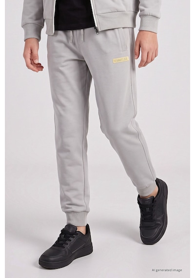 TOMMYLIFE Taş Standart Fit Basic Dik Yaka Jogger Erkek Çocuk Eşofman Takım - 11327 Taş Rengi