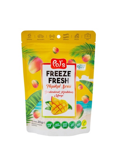 4 Adet Freeze Fresh Kurutulmuş Tropikal Mango 20 G