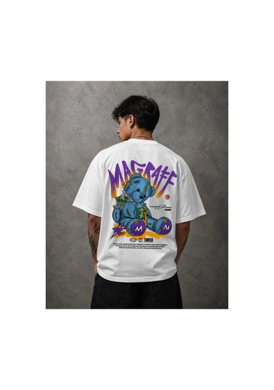 Yolo Street Mgrf Ayıcık Baskılı Beyaz Oversize Erkek Tişört Büyük Sırt Baskı %100 Pamuk Streetwear Beyaz1a1 Yolo Street Mgrf Ayıcık Baskılı Beyaz Oversize Erkek Tişört Büyük Sırt Baskı %100 Pamuk Streetwear Beyaz1a1