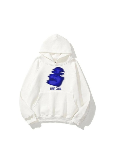 Startmore Unisex First Class Sweatshirt Hoodie Beyaz Beyaz