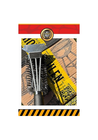 Mangal Izgara Barbekü Temizleme Fırçası Kazıyıcı - 41 Cm, Dayanıklı Sap, 360 Temizlik