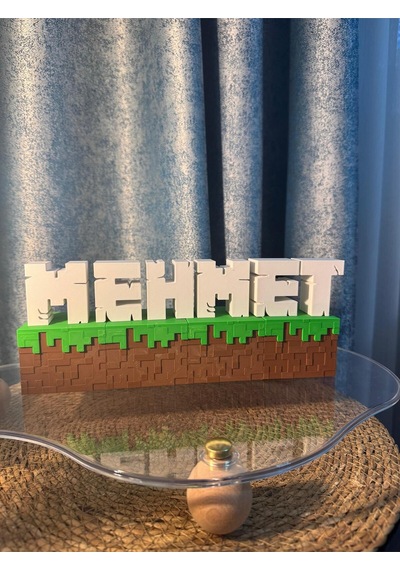 İsme Özel Minecraft Blok Dekor 6-7 Harf