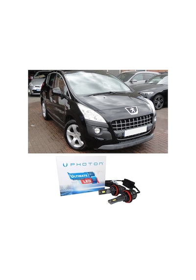 Peugeot 3008 Led Xenon Kısa Far Ampulü H7 Ultimate 9500 Lumens Yeni Seri Beyaz 2010-2013