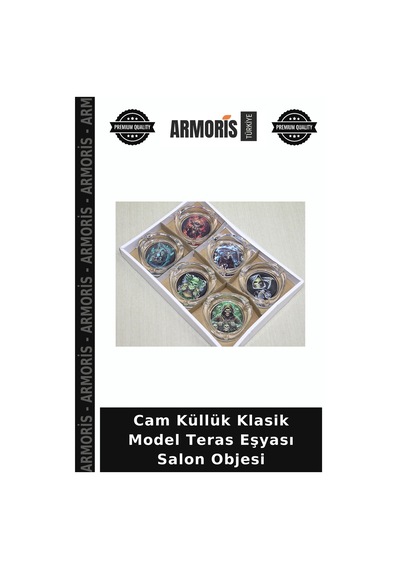 Cam Küllük Klasik Model Teras Eşyası Salon Objesi