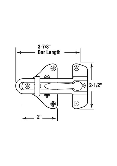 Defender Güvenlik U 11317 Swing Bar Kapı Koruyucu, Yüksek Güvenlikli Aux Kilidi, Klasik Bronz Kaplama, Tekli Paket