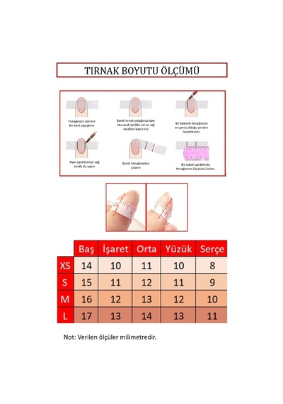 100 Adet Jel Tips Small Beden Kısa Balerin Takma Tırnak Seti Small