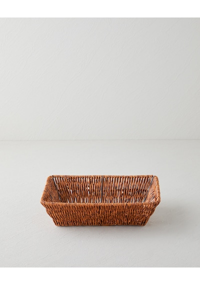 English Home Crustic Plastik Ekmek Sepeti 26x20x7 Cm Kahverengi Kahverengi