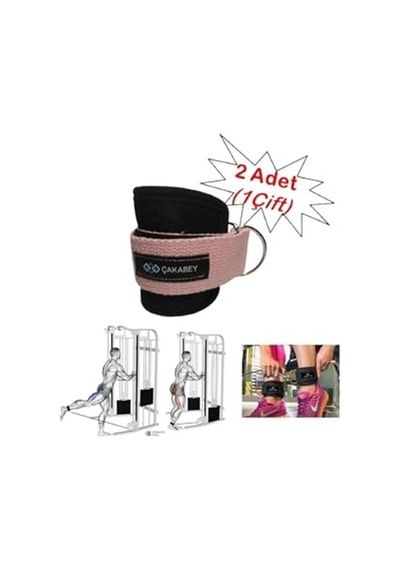 Ankle Straps Fitness Ayak Bileği Ağırlık Çalışma Kemeri Cable Kickback Bilek Aparatı Sağ/sol Takım Pembe Renk Açık Kırmızı