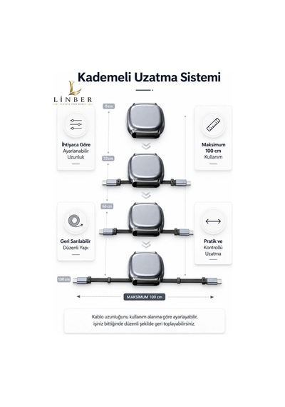 240w Type-c To Type-c Gri Teleskopik Şarj Ve Veri Kablosu, Geri Sarılabilir Mini Tasarım, Kademeli Uzunluk Ayarı,taşınabilir Hızlı Şarj Kablosu Gri 240w Type-c To Type-c Gri Teleskopik Şarj Ve Veri Kablosu, Geri Sarılabilir Mini Tasarım, Kademeli Uzunluk Ayarı,taşınabilir Hızlı Şarj Kablosu Gri