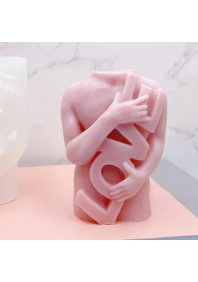 Dekoratif Love Heykel Silikon Kalıp 9,7x3,8 Cm