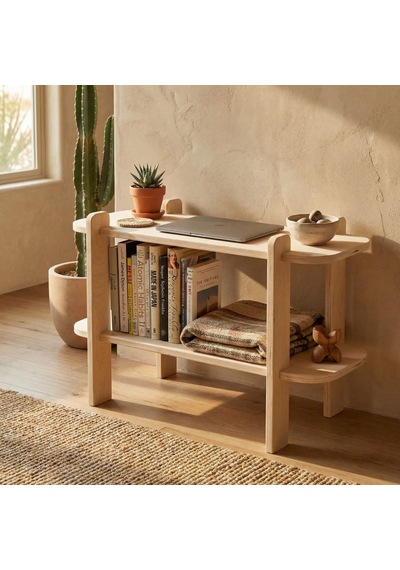 Dulgera Modern Minimalist 2 Raflı Ahşap Raf