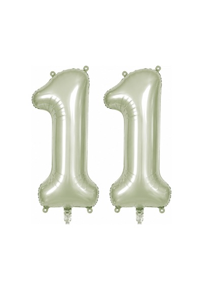 11 Rakam Folyo Balon Yeşil Rengi 76 Cm