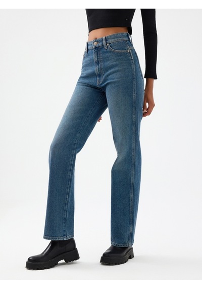 Slim Straight Slim Fit Kadın Pantolon Denim