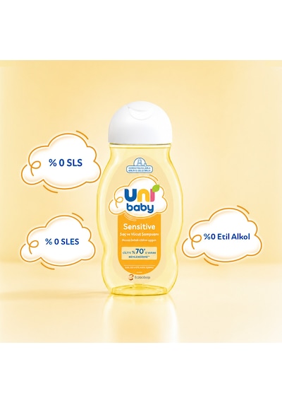 Uni Baby Sensitive Saç ve Vücut Şampuanı 200 Ml 3'lü