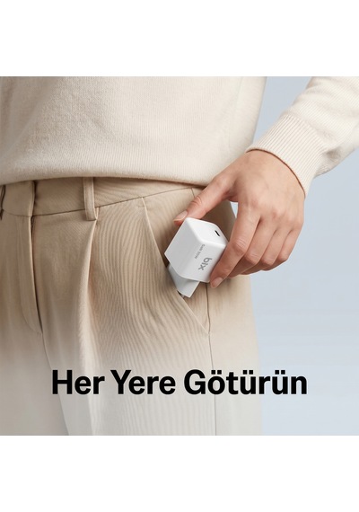 Bix Bx1p32g Gan Teknolojili Apple iPhone & Android Uyumlu 30w Type-c Pd Hızlı Şarj Cihazı Beyaz