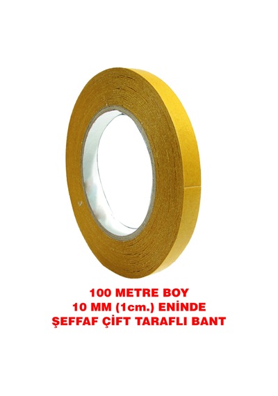 Çift Taraflı Şeffaf Bant 100 M. 10 Mm 1 Adet