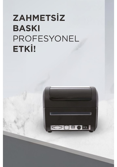Torima TLP-423X Siyah Termal fiş barkod adres etiket pazaryerleri İle Uyumlu Yazıcı