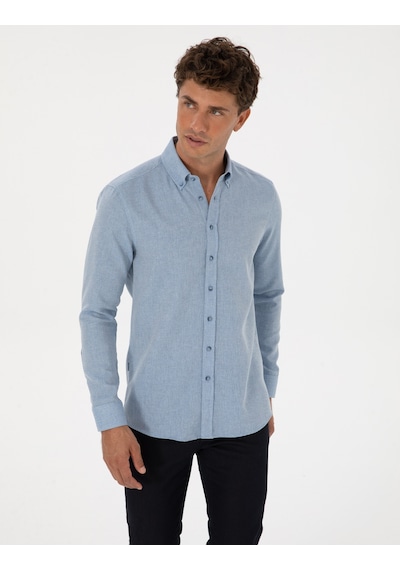 Pierre Cardin Erkek Mavi Gömlek Desenli 50316768-vr036 Mavi
