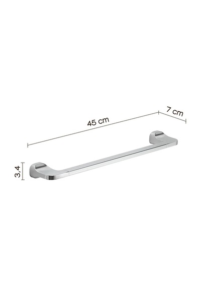 Stelvio Havluluk, Uzun, 45cm - Krom Krom