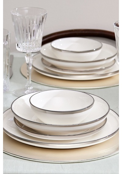 Karaca  Eclipse New Bone 57 Parça 12 Kişilik Yemek Takımı Platin