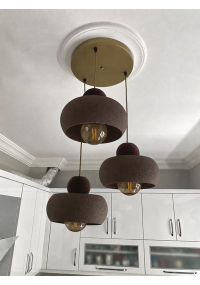 Lora Bohem Modern Salon Avizesi - Nestvibe Kahverengi