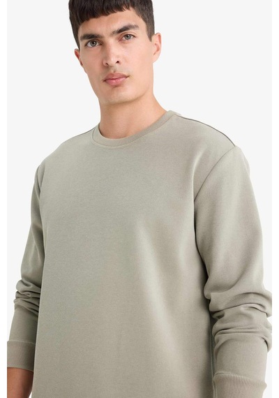 Defacto Regular Fit Bisiklet Yaka Uzun Kollu Body E9688ax25aukh465 Haki