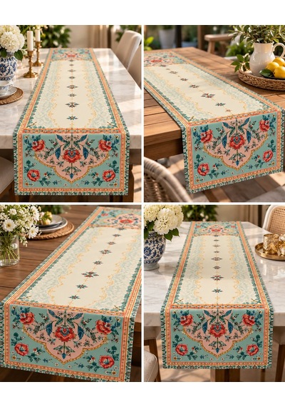 Oriental Bloom 45x140cm Masa Runnerı Çok Renkli