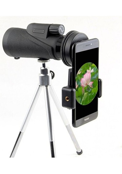 8000mt El Dürbünü Ultra Zoom 8x42 - Tripotlu Telefon Tutacaklı Video Kayıt Için Uzun Mesafe Dürbünü Siyah