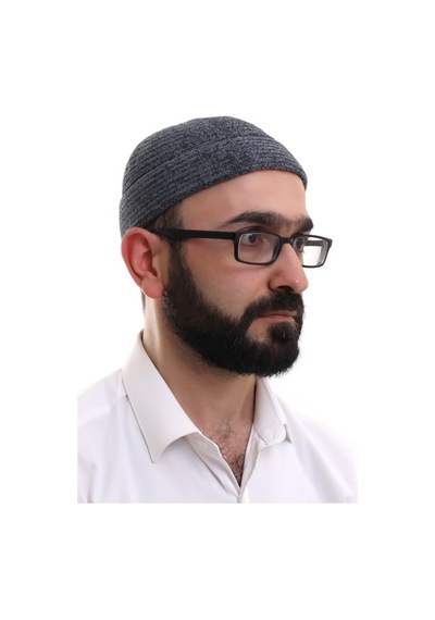 Füme Katlamalı Sade Desen Kışlık Kadife Takke Şapka